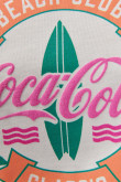 Camiseta crema clara manga corta incluida con estampados de Coca Cola