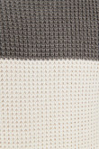 Suéter tejido unicolor cuello redondo con bloques de color