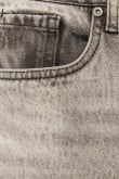 Jean culotte tiro alto gris medio con bota corta y amplia