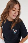 Camiseta azul intenso con estampados de Minnie y cuello redondo