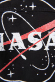 Chaqueta negra en jean con estampado de NASA