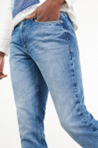 Jean 90´S tiro bajo azul medio con botas rectas