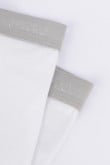 Bóxer brief blanco con elástico gris con letras contramarcadas