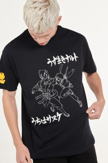 Camiseta manga corta, con estampado de Naruto