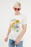 Camiseta crema claro con manga corta y estampado de Rocket Power