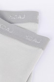 Bóxer gris medio tipo brief con elástico contramarcado en contraste