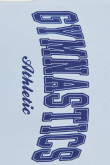 Camiseta unicolor cuello redondo con estampado college de letras