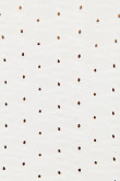 Camiseta manga larga crema claro con texturas perforadas