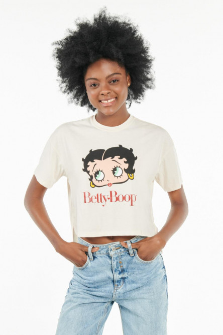 Camiseta manga corta estampado de Betty Boop,