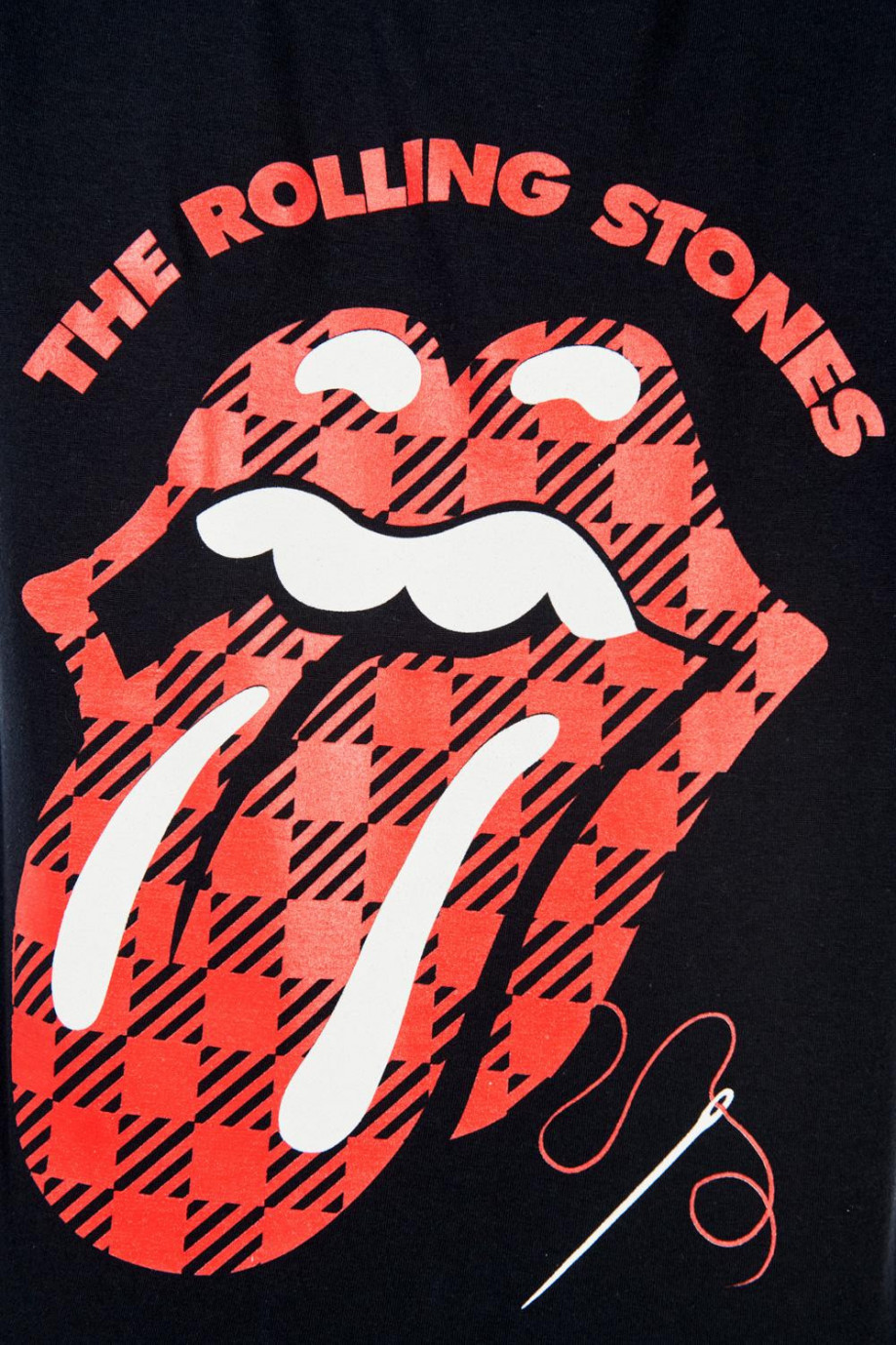 Camiseta azul intenso manga corta con estampado de Rolling Stones