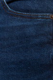 Jean skinny tiro bajo azul intenso con costuras en contraste