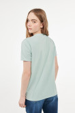 Camiseta verde claro manga corta con estampado de Blancanieves