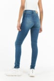 Jean jegging azul oscuro tiro alto con 5 bolsillos