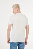 Camiseta crema claro con estampado de Hora de Aventura y cuello redondo