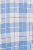 Blusa manga corta unicolor con cuadros estampados