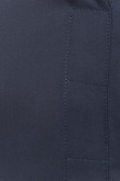 Blusa manga corta azul oscura semi traslucida con cuello clásico