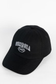 Gorra negra tipo beisbolera con bordado blanco de Georgia