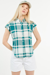 Blusas y Camisas para mujer | básica, manga corta, bordada, unicolor