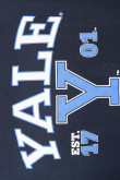 Camiseta manga corta unicolor con diseño college de Yale