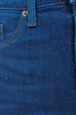 Jean jegging azul intenso con costuras en contraste y tiro súper alto