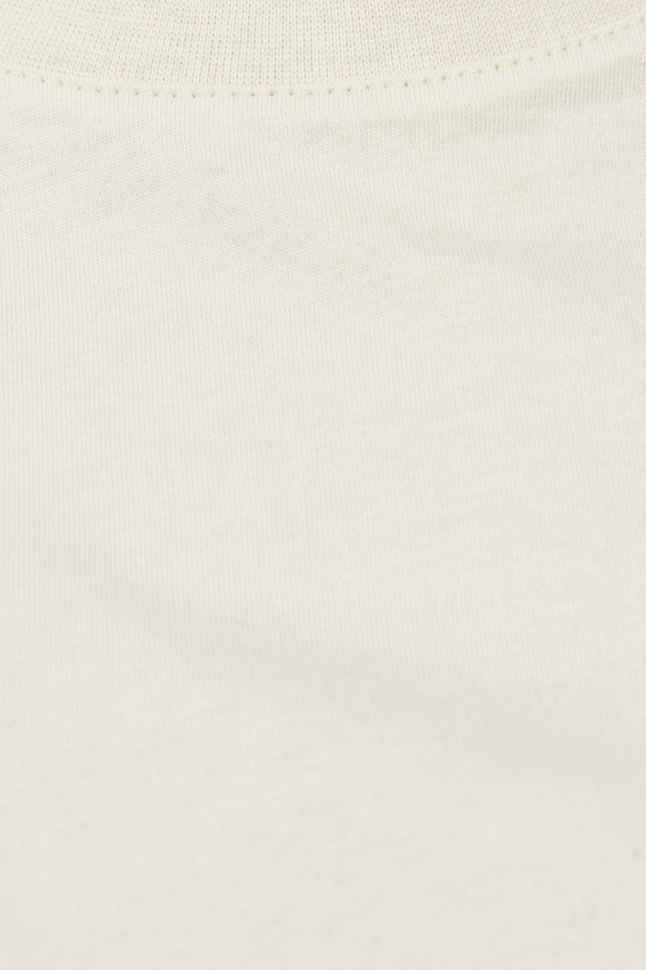Camiseta unicolor con mangas cortas y cuello redondo en rib