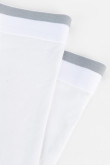 Bóxer blanco tipo trunk con elástico combinado en la cintura