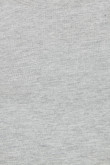 Camiseta manga corta gris clara con cuello redondo en rib