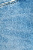 Short azul medio en jean tiro alto con costuras en contraste