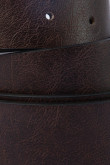 Cinturón sintético unicolor con hebilla cuadrada y trabilla metálica