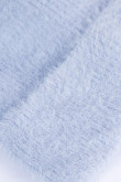 Gorro azul claro tejido con marquilla negra y doblez ajustable