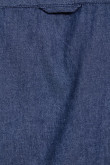 Camisa manga corta unicolor con bolsillo y cuello sport