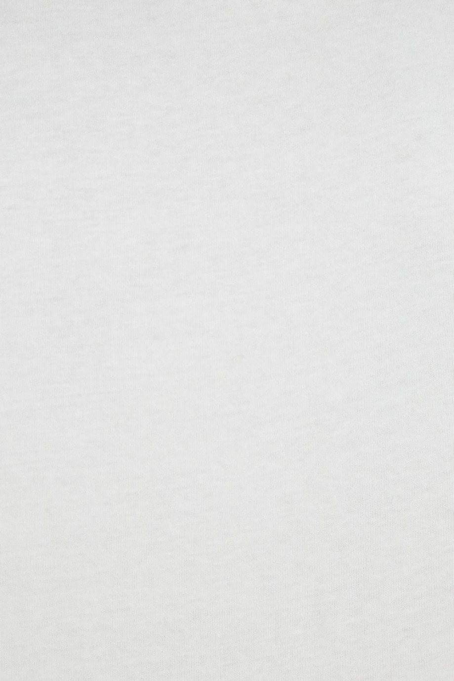 Camiseta manga corta crema clara en algodón con cuello redondo en rib