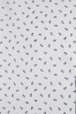 Camisa manga corta unicolor estampada con cuello button down