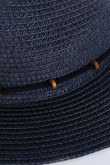 Sombrero tejido unicolor con ala ancha y lazo decorativo