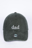 Gorra beisbolera unicolor con texto bordado en frente