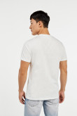Camiseta crema clara con diseño college azul de Minneapolis y cuello redondo