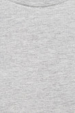 Camiseta gris clara con efecto jaspe y cuello redondo