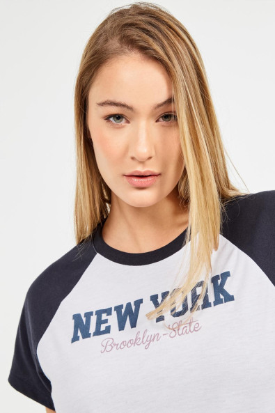 Remera manga ranglan New York