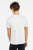 Camiseta manga corta crema clara con diseño college de Baltimore en frente
