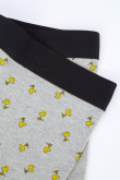 Bóxer pierna larga gris claro con estampados amarillos de Snoopy