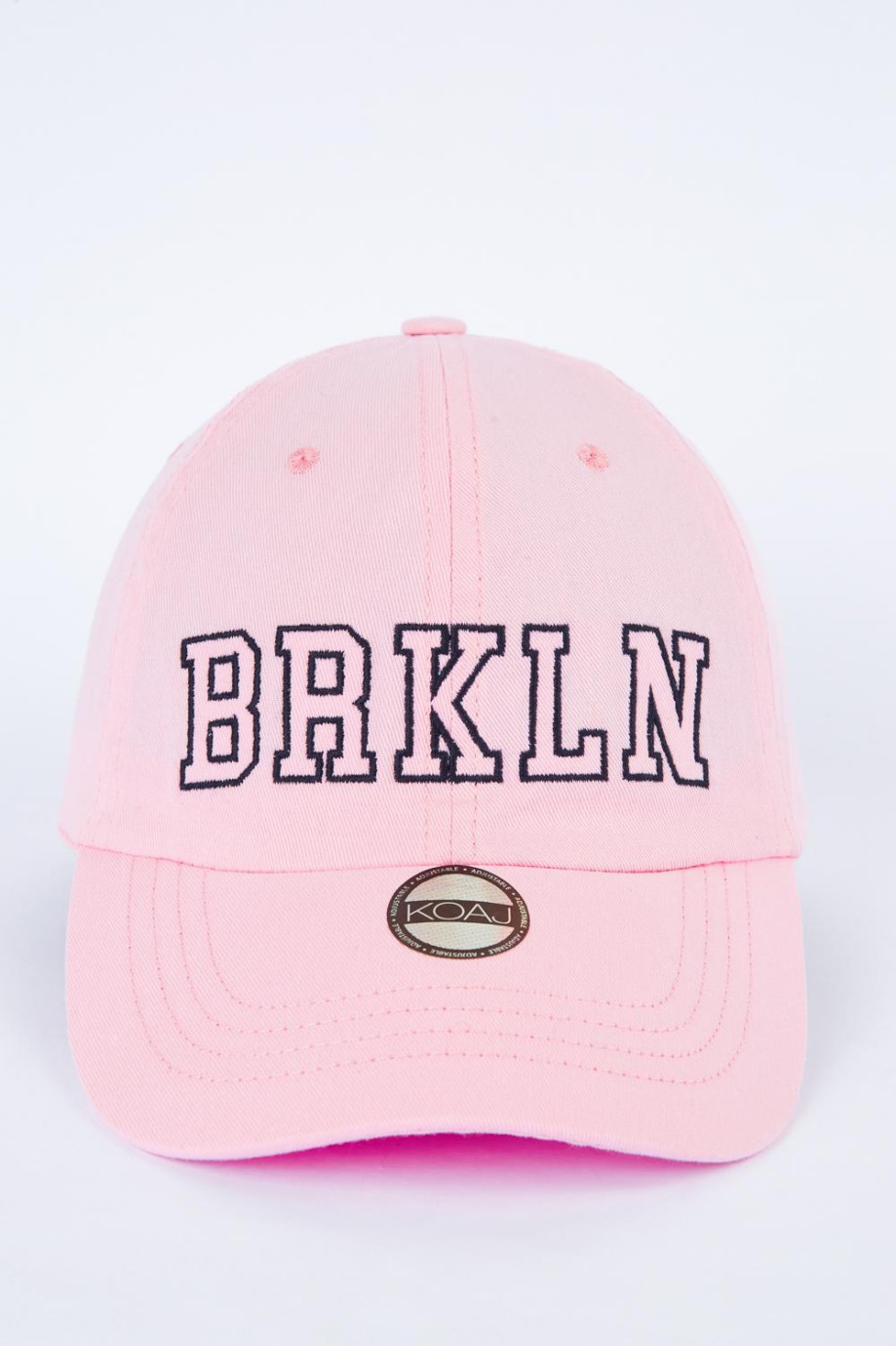 Gorra beisbolera rosada clara con bordado college de Brooklyn