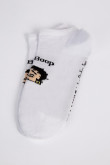 Medias tobilleras blancas con diseños de Betty Boop