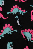 Medias unicolores cortas con diseños coloridos de dinosaurios