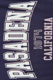 Camiseta azul intensa con diseño college de Pasadena y manga corta