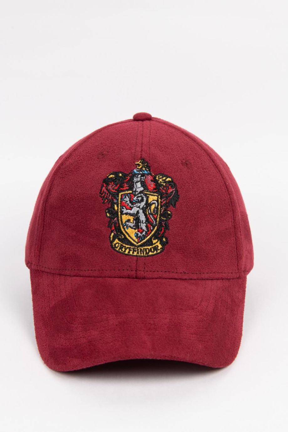 Gorra beisbolera roja oscura con bordado de Harry Potter en frente