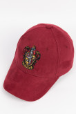 Gorra beisbolera roja oscura con bordado de Harry Potter en frente