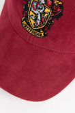 Gorra beisbolera roja oscura con bordado de Harry Potter en frente