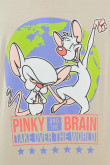 Camiseta manga corta kaky clara con diseño de Pinky y Cerebro