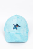 Cachucha beisbolera azul clara tie dye con diseño de Lilo & Stitch