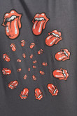 Camiseta manga corta gris intensa con estampado de The Rolling Stones